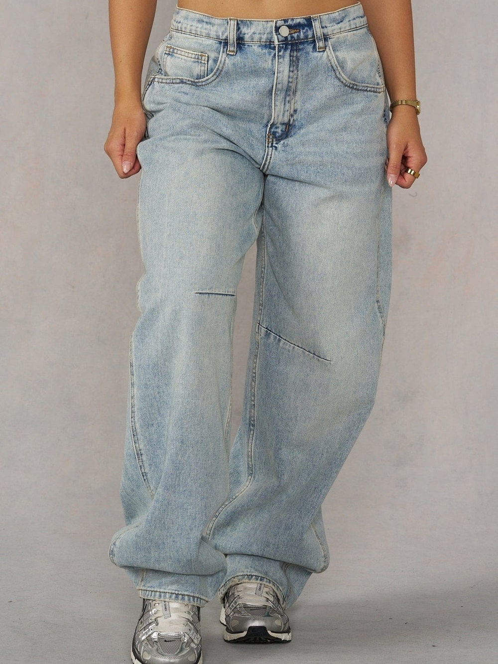 YoungLA W2199 - 99 Barrel Light Blue High Waist Wide Leg Jeans
